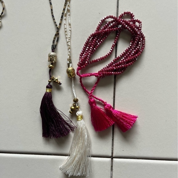 Crystal Beaded Buddha Charm Necklace and Bracelet Bundle - Picture 4 of 5